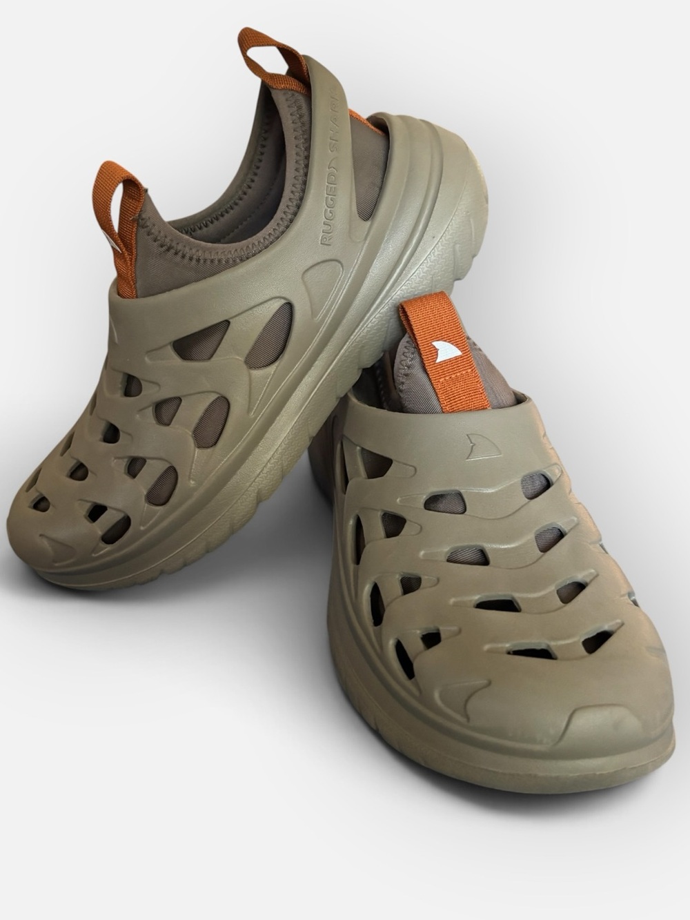 Rugged Shark Men’s Lined Water Clogs Shoes Size 8